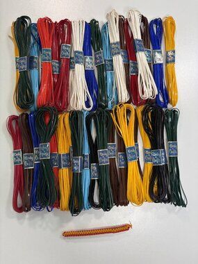 RARE Vintage Tandy Crafts Dura Flex Rexlace Boondoggle Gimp NOS Huge Lot 38